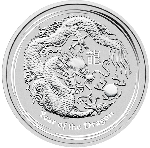 Lunar II Drache 1 Unze Silbermünze 2012 | differenzbesteuert