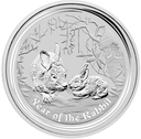 Lunar II Hase 10 Unzen Silbermünze 2011 | differenzbesteuert