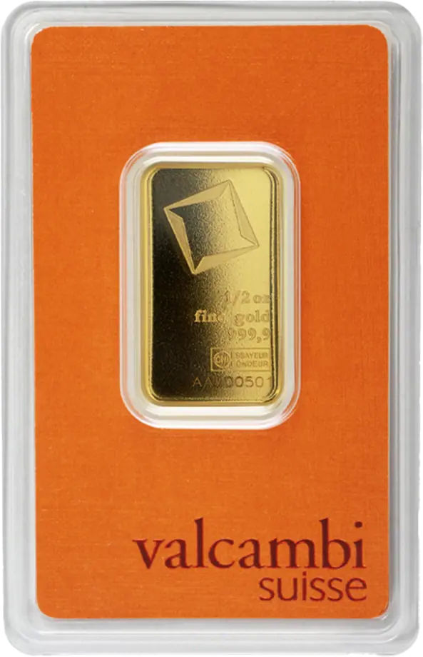1/2 Unze Goldbarren | Valcambi