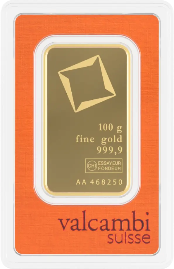 100 Gramm Goldbarren | Valcambi
