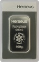 100 Gramm Silberbarren Heraeus