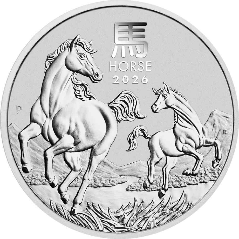 Lunar III Pferd 1 Kilo Silbermünze 2026