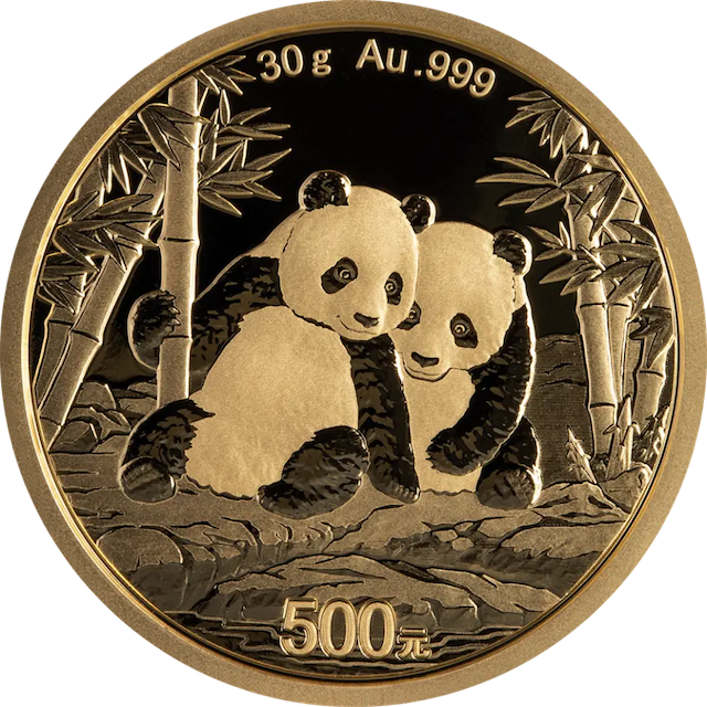 China Panda 30g Goldmünze 2026