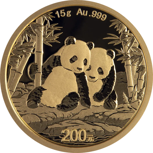 China Panda 15g Goldmünze 2026