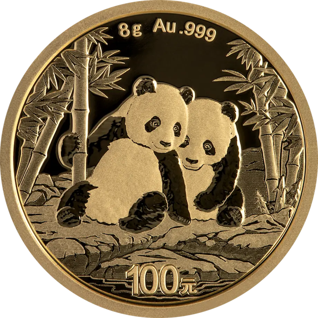 China Panda 8g Goldmünze 2026