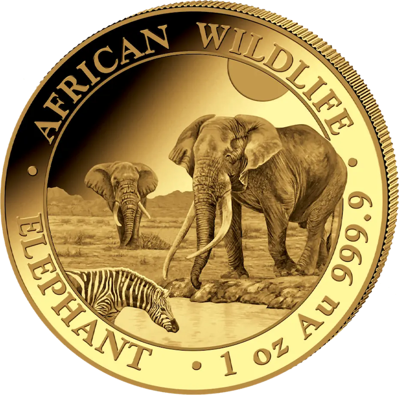 Somalia Elefant 1 Unze Goldmünze 2026