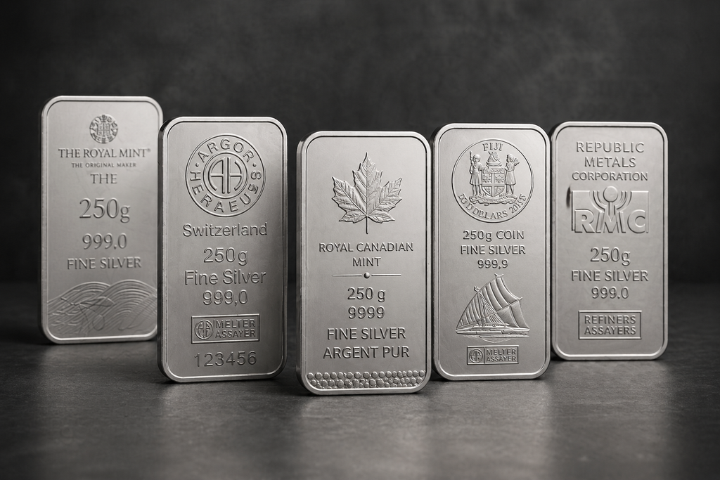 Diverse Hersteller Münzbarren 250 Gramm Silber | differenzbesteuert