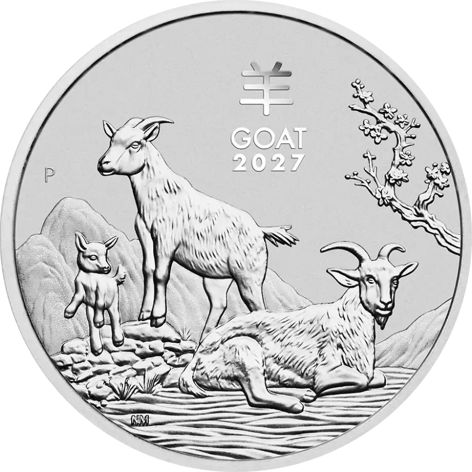 Lunar III Ziege 1 Unze Silbermünze 2027 | differenzbesteuert