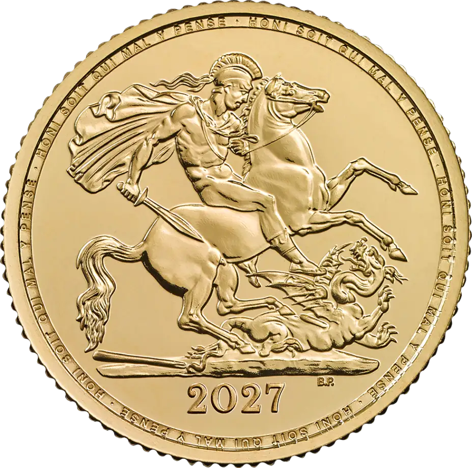 1/2 Pfund Sovereign Charles III Goldmünze 2027