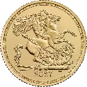 1/2 Pfund Sovereign Charles III Goldmünze 2027