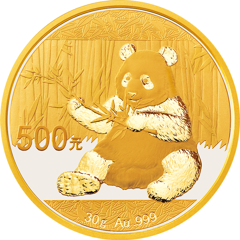 China Panda 30g Goldmünze 2017