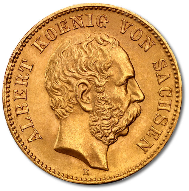20 Mark König Albert I. Goldmünze | Sachsen | 1894-1895