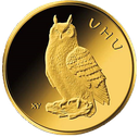 20 Euro Heimische Vögel Uhu 1/8 oz Goldmünze 2018 (A)