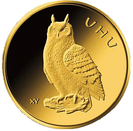 20 Euro Heimische Vögel Uhu 1/8 oz Goldmünze 2018 (F)