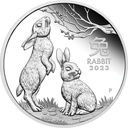 Lunar III Hase 1/2 Unze Silbermünze 2023 | differenzbesteuert