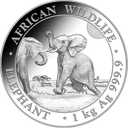Somalia Elefant 1 Kilo Silbermünze 2024 | differenzbesteuert