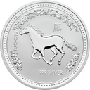 Lunar I Pferd 5 Unzen Silbermünze 2002 | differenzbesteuert