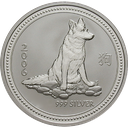 Lunar I Hund 5 Unzen Silbermünze 2006 | differenzbesteuert