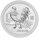 Lunar I Hahn 10 Unzen Silbermünze 2005 | differenzbesteuert