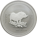 Lunar I Schwein 10 Unzen Silbermünze 2007 | differenzbesteuert