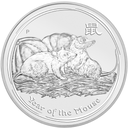 Lunar II Maus 1 Unze Silbermünze 2008 | differenzbesteuert