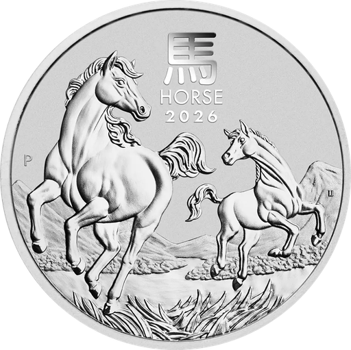 Lunar III Pferd 1 Unze Silbermünze 2026